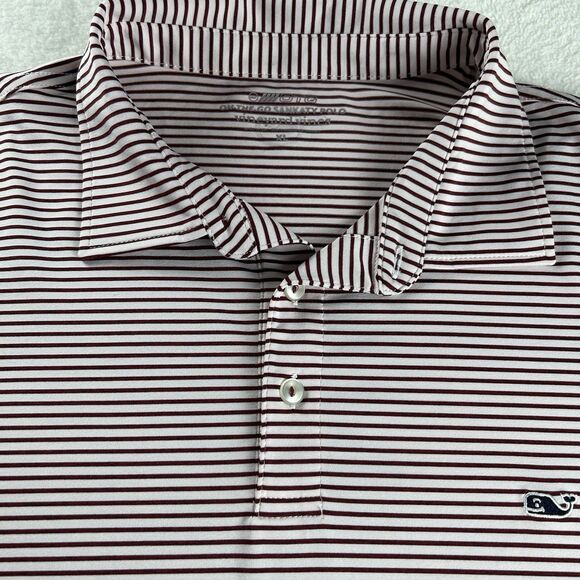 Vineyard Vines On the Go Sankaty Polo Red Stripe Mens XL - Picture 1 of 8
